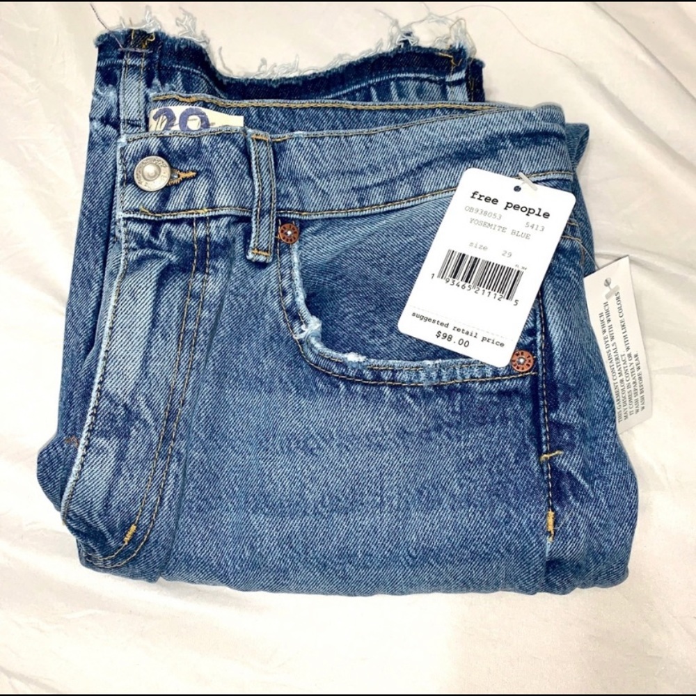 Free people boyfriend jeans size 29 raw hem - Picture 4 of 5